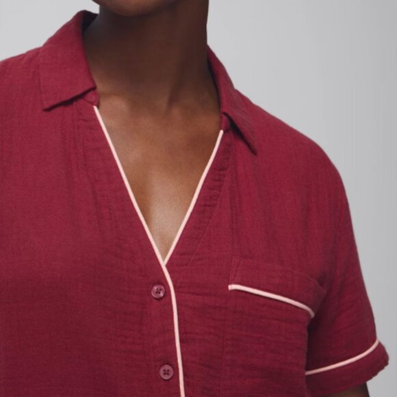 NWT Soma Cotton Gauze Short-Sleeve Pajama Set - Picture 3 of 12